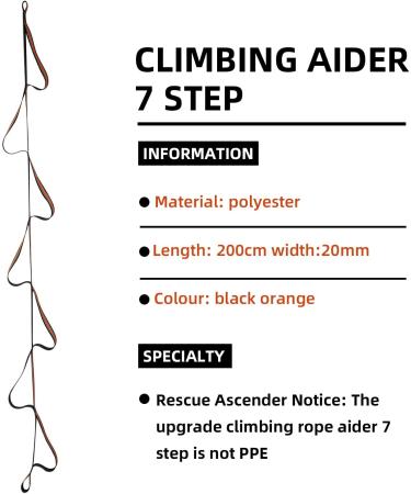 TWSOUL Climbing Aider: 7 Step Lightweight Upgrade Rope Ascender for Climbing, Caving, and Rescue - Buy Online on GoSupps.com