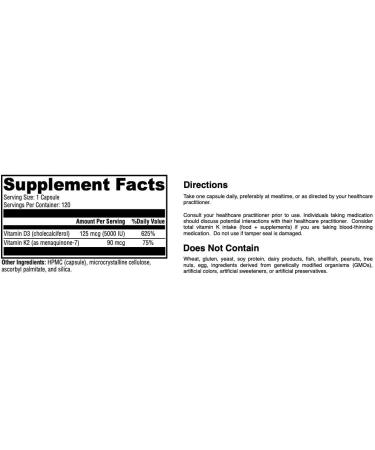MYOXCIENCE Essential Fatty Nutrients | Vitamin D3 5000 IU | Vitamin K2 MK-7 90 mcg | 120 Count (Large) - Buy Online on GoSupps.com