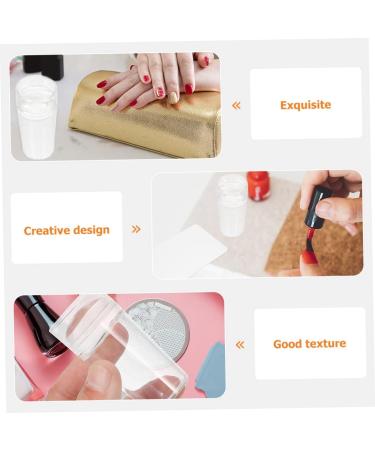 FRCOLOR Silicone Nail Tools 2 Sets Nail Stamp Handle Abs Soft Head Clear Nail Stamper 6.2X3X3CM Assorted Color - Buy Online on GoSupps.com