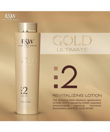 FAIR & WHITE 2 Gold Revitalizing Body Lotion 500ml - With Argan Oil, Vitamin E, and Shea Butter - Buy Online on GoSupps.com