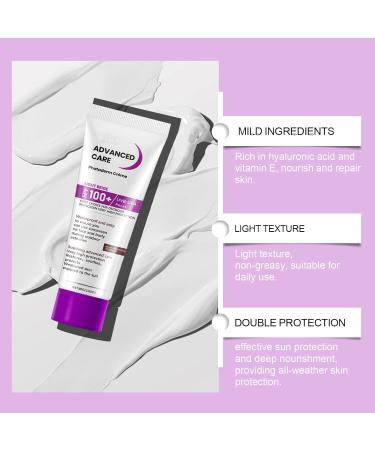 Sun Cream Index 100 Sun Cream Face Sun Cream 100 Spf Sun Cream Face and Body Protective Cream Spf100 High Protection Uva-Uvb Fast Absorption Non-greasy Sunscreen (2PC) - Buy Online on GoSupps.com