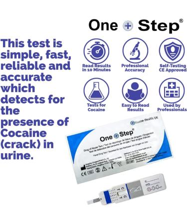 5-Pack Cocaine Drug Testing Kits - 100ng/ml Sensitivity - Urine Test for Coke, Crack, Charlie - One Step - Buy Online on GoSupps.com