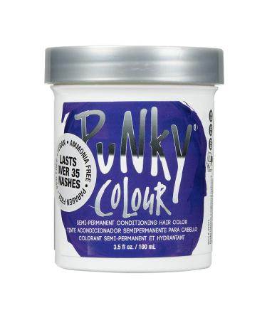 Punky Violet Semi Permanent Conditioning Hair Color  Non-Damaging Hair Dye  Vegan  PPD and Paraben Free  Transforms to Vibrant Hair Color  Easy To Use and Apply Hair Tint  lasts up to 35 washes  3.5oz Violet 3.5 Fl Oz (P...