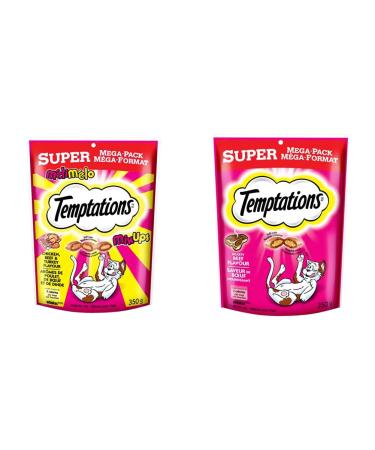 TEMPTATIONS MixUps Cat Treats Beef Chicken Turkey + Adult Cat Treats Hearty Beef Flavour (700g) Cat Treats + Cat Treats Hearty Beef