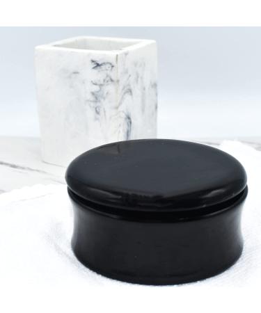 Parker Safety Razor Mango Wood Shave Soap Bowl - Hand Carved Black Lacquer - Buy Online on GoSupps.com