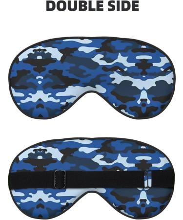 Buy Blue Camo Eye Mask - Soft Adjustable Comfortable Sleep Mask for Men & Women - International Shipping Available - Buy Online on GoSupps.com