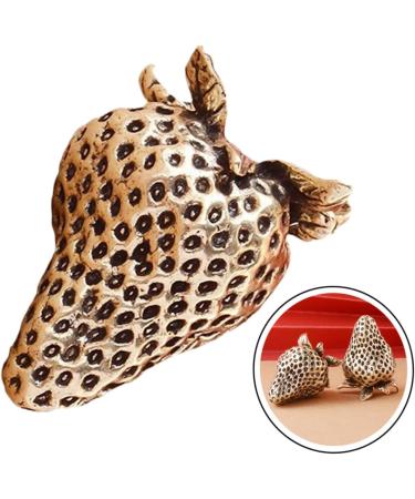 Warmhm 3pcs Brass Strawberry Home Decor Statue Strawberry Decor Brass Adornment Strawberry Ornament Brass Fruit Ornament Small Desktop Decor Brass Figurine Brass Decor Ornaments Delicate Goldenx3pcs 4.50X3.50X3.50CMx3pcs - Buy Online on GoSupps.com