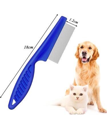 Wendergo Flea Combs for Cats Dogs Fine Close Teeth Flea Lice Tear Stain Ticks Removal Comb Pet Hair Grooming Comb Tool for Cats Puppies Rabbits - Buy Online on GoSupps.com
