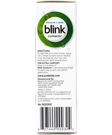 Blink Contacts Lubricating Eye Drops 0.34 fl oz and Blink-N-Clean Lens Drops 0.5 fl oz Dual Moisturizing and Lens Cleaning Solution for Soft & RGP Lenses - Buy Online on GoSupps.com