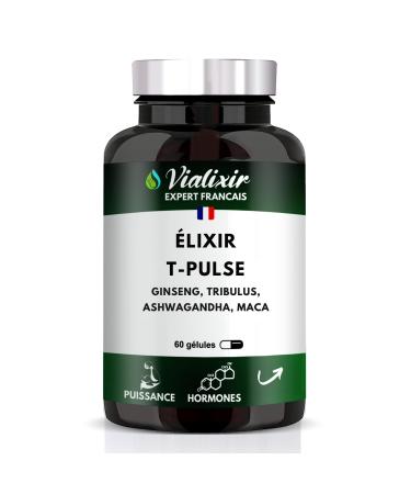 Men's Formula 60 Capsules Performance Male Blood Circulation Endurance Energy with Tribulus Maca Ginseng Ashwagandha French Quality