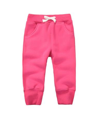 CuteOn Unisex Kids Elastic Waist Cotton Warm Trousers Baby Pants Bottoms 1-5Years 1 Year Rose Red - Buy Online on GoSupps.com