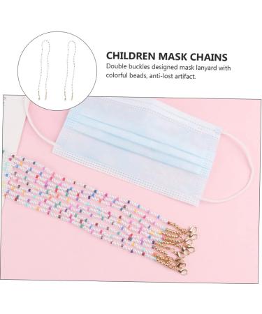 FOMIYES 4-Piece Non-Slip Mask & Glasses Hanging Chain Set | Child Lanyard with Pearl Design Durable Shot Glasses Holder - Buy Online on GoSupps.com
