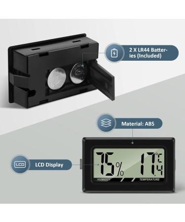 Thlevel Mini LCD Digital Thermometer Hygrometer - Accurate Indoor Humidity Meter for Office Baby Room Living Room Fridge - Pack of 8 - Buy Online on GoSupps.com