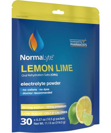 NormaLyte Lemon Lime - Electrolyte Powder Packets | Clinically Studied Electrolyte Drink Mix | 30 Count Effective Hydration Sticks - Buy Online on GoSupps.com