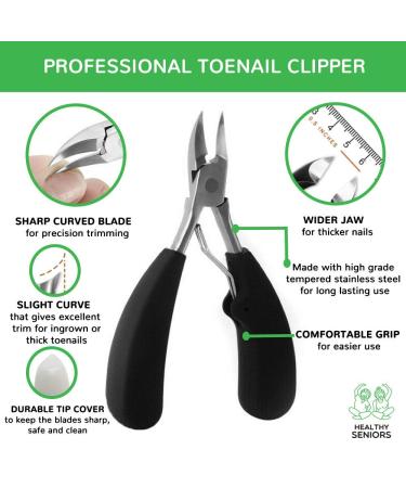 Healthy Seniors Nail Clipper Set - Thick Nail Solution for Diabetics & Arthritis - Buy Online on GoSupps.com