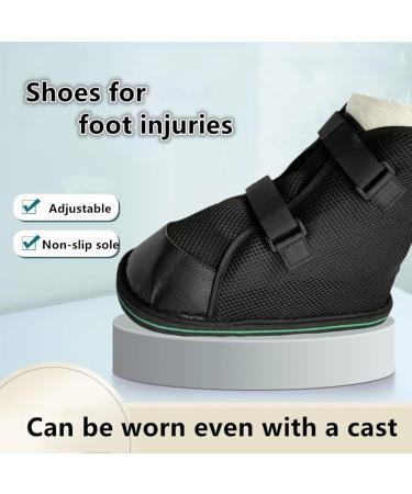 Adjustable Walking Boots | Medical Open-Toe Plaster Shoes | Recovery Cast Shoe for Men & Women | Fracture Shoes - Black Large (Summer - Buy Online on GoSupps.com
