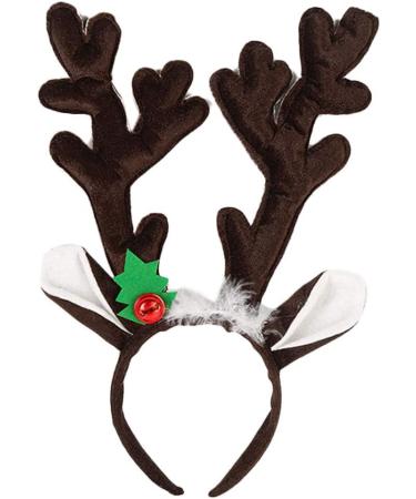 amangul Christmas Headband Reindeer Antler Santa Snowman Hair Hoop Holiday Headpiece(A) - Buy Online on GoSupps.com