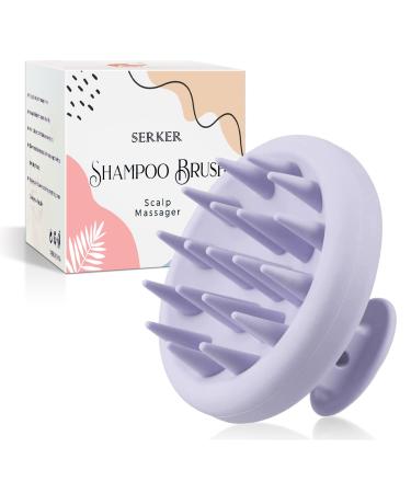 Serker scalp massage brush shampoo brush silicone shampoo hair brush scalp massager for peeling and stimulating hair growth dandruff reduction head massage (purple violet) - Buy Online on GoSupps.com