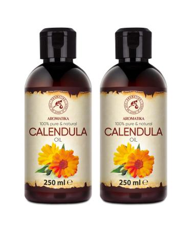 Calendula Oil 2x250ml - Calendula Officinalis - Pure & Natural - Base Oil - Multifunctional - Body Oil - Face Care - Body - Hair - Skin