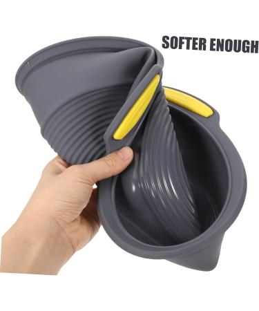 HOMSFOU 5pcs Silicone Cake Mold Square Silicone Mold molds for Chocolate Bread Mold molde para gelatina Round Baking Pans Cake pan Bakery Bread pan Baking pan Embedded Silica Gel Pudding Grey2x5pcs 29X5CMx5pcs - Buy Online on GoSupps.com