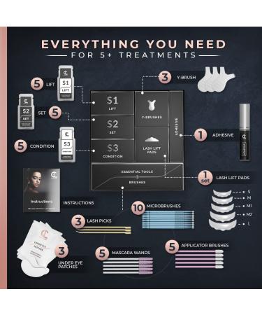 Professional 2-in-1 Lash Lift and Brow Lamination Kit | Long-Lasting Curl & Lift for Eyelashes & Eyebrows | Includes Supplies for 5+ Treatments - Buy Online on GoSupps.com