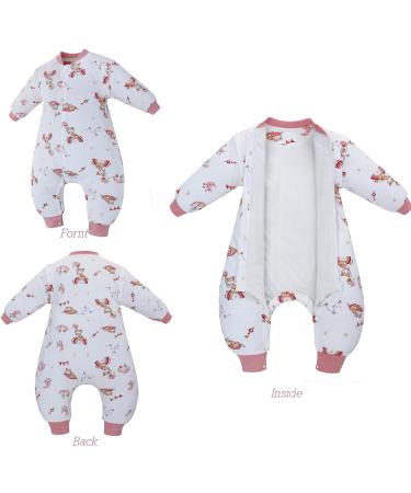 Baby Sleep Sack with Legs - 100% Cotton Wearable Blanket for Autumn & Winter 12-24 Months - Detachable Sleeves - Unisex Sleeping Bag - Sweet Dream S - Buy Online on GoSupps.com