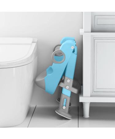 Potty Training Seat with Step Stool Ladder for Boys & Girls - Gray/Blue - Buy Online on GoSupps.com