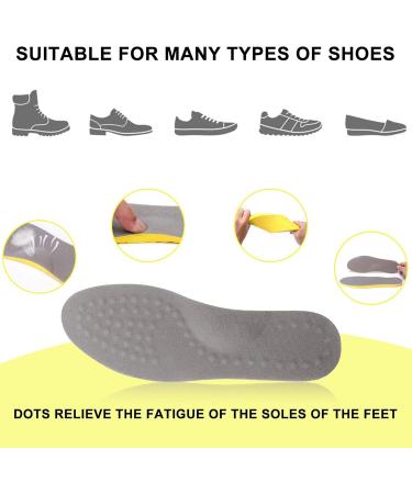 Buy 2 Pair Memory Foam Shoe Inserts for Women | Shock Absorbing Insoles for Foot Pain Relief | Comfortable & Breathable | Sizes M: 4.5-13.5 W: 6.5-12 - Buy Online on GoSupps.com