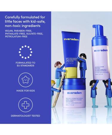 Evereden Kid Daily Routine Face Wash Face Cream SPF 30 & Body Wash: Cool Peach | Made With Clean and Non-toxic Ingredients | Gentle Skin Care for Kids - Buy Online on GoSupps.com