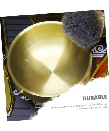 304 Stainless Steel Shaving Foam Bowl Tool - Durable Gold Mixing Bowl for Men | International Shipping Available - Buy Online on GoSupps.com