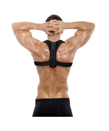 Medical Adjustable Clavicle Posture Corrector Men Women Upper Back Brace Shoulder Lumbar Support Belt Corset Posture Correction lofty ambition Black XL