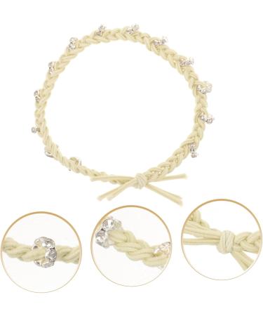 DOITOOL Diamond-encrusted Colorful Twist Hair Rope Hair Accessories for Women Pearl Hair Ties Hair Accessory Tiara Decorative Hair Scrunchies Korean Version Fabric + Diamond Miss Decorate - Buy Online on GoSupps.com