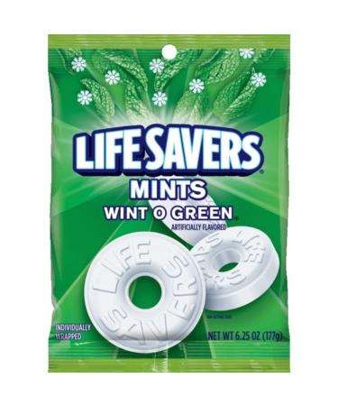 LIFE SAVERS Wint O Green Mints Bag, 6.25 ounce (Pack of 12)