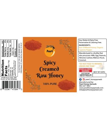 Pearl Honey Spreads Creamed Raw Honey Variety Flavored Gift Set| Raw and Unfiltered Pure Honey| Organic Matcha | Organic Cacao| Organic Cayenne| Organic Cinnamon| Organic Cacao|1.5 Ounces Per Jar - Buy Online on GoSupps.com