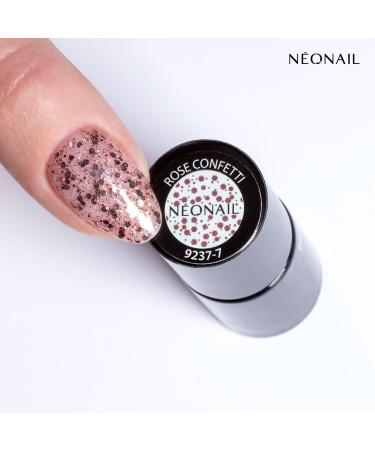 Buy Neonail UV Nail Polish 7.2ml - Pink Rose Confetti | Glitter Gel Nail Color for Stunning Nail Designs - Buy Online on GoSupps.com