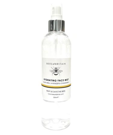 BEES of BRITAIN - 99% Natural Hydrating Floral Mist - Aloe Vera Lavender Chamomile. Hydrating Aromatic Cleanser Toner Primer. We Donate 5% of our Profit to Save Bees + Pollinators. 250ml