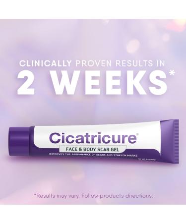 CICATRICURE Scar Gel - Reduces Appearance of Old & New Scars, Stretch Marks, Surgery Injuries, Burns, Acne - 1oz (Pack of 2) - Buy Online on GoSupps.com