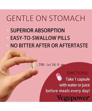VEGEPOWER Iron Supplements for Women Men - Iron-glycap - 90 Capsules - Buy Online on GoSupps.com