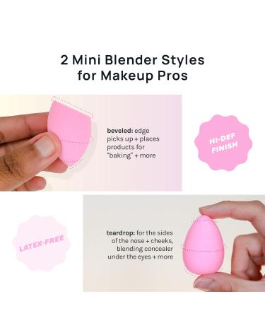AOA Studio Collection Mini Makeup Sponge Set - Latex-Free, High-Definition Beauty Blenders for Powder, Cream, and Liquid Makeup - 6 Pack Super Soft Wonder Blender in Pink - 3 Tear Drop + 3 Beveled Shape - Buy Online on GoSupps.com