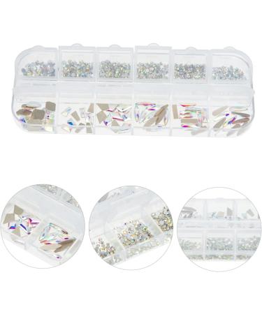 minkissy 1 Box Nail Drill False Nail Jewelry Glitter Rhinestone Nails Nail Crystals Manicure Charm Nail Accessories Rhinestone for Nails Nail Glitter Diamonds for Nails Gem Glass Flat Drill - Buy Online on GoSupps.com