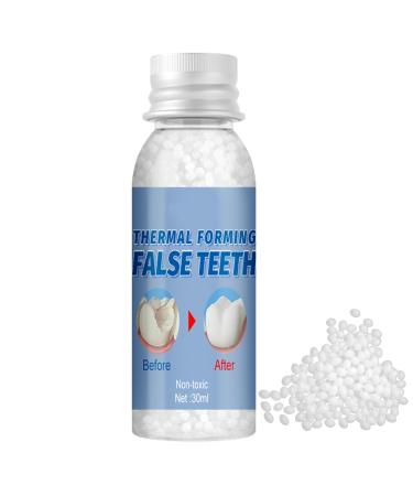 Temporary Tooth Filling Thermal Forming False Teeth Tooth DIY Moldable Fake Teeth Beads for Temporary Fixing Tooth Filler for Missing Broken Fake Chipped Teeth (1pcs)