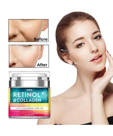 Buy Retinol Cream with Hyaluronic Acid - Anti-Aging Day-Night Moisturizer for Men & Women | Reduces Wrinkles & Dryness - 1.78 Oz - Buy Online on GoSupps.com