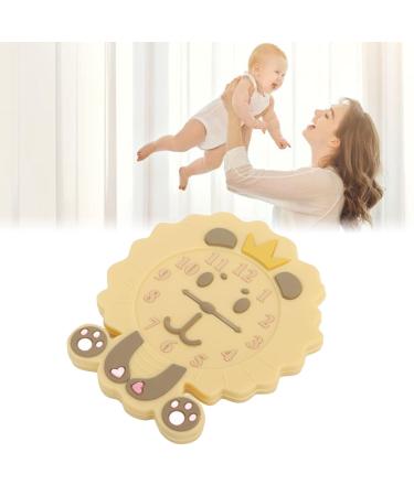 Cartoon Animal Alarm Clock Shaped Teething Toy | Silicone Gum Relief Toy for 0-12 Months Baby - Buy Online on GoSupps.com