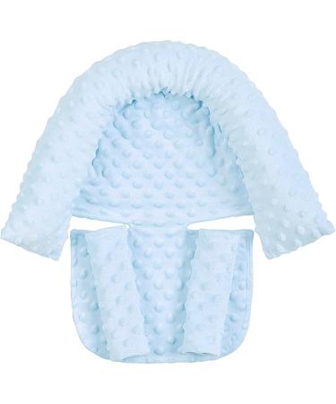 Baby Head Neck Support Pillow & Strap Covers - Blue Infant Car Seat Headrest Protector & Cushion for Stroller - Buy Online on GoSupps.com