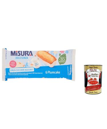 Italian Gourmet E.R. Dolcesenza Yogurt Plumcake and Plum Cake Set No Added Sugar 190g + Italian Gourmet Pulp 400g