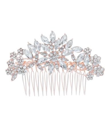 Housoutil 1pc Crystal Hair Comb Hair Accessory for Women Bridal Hair Accessories Bridal Hair Comb Rhinestone Hair Clip Combs for Women Hair Combs Bridal Haircombs Headgear Bride Rhinestones