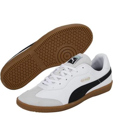PUMA Unisex King 21 IT Soccer Shoe - Size 43 EU | Puma White & Black Gum - Shop Internationally - Buy Online on GoSupps.com