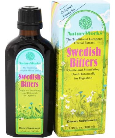 Swedish Bitters Nature Works 3.38 oz Liquid - Herbal Blend for Digestive Health | 3.38 Fl Oz (Pack of 1) - Buy Online on GoSupps.com