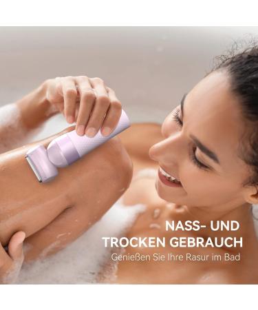 Uniono All-in-One Women's Razor Kit - Electric Ladyshaver with LED Light for Intimate Areas Wet/Dry Bikini Razor USB Charging - Light Pink - Buy Online on GoSupps.com