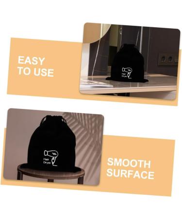 FOMIYES 2pcs Velvet Bag Hairdryer Bag Hair Dryer Attachments Storage Blow Dryer Bag Makeup Brush Bag Flannel 30.00X26.00X0.50CM Black - Buy Online on GoSupps.com